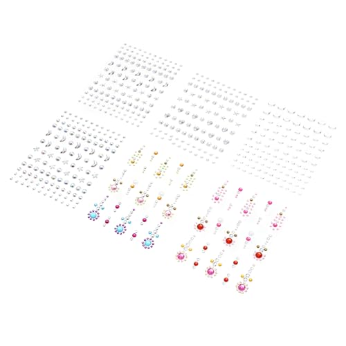 Healvian 6blätter Augenbrauen-edelstein-aufkleber Gesichts-edelstein-aufkleber Für Maskerade Ball von Healvian