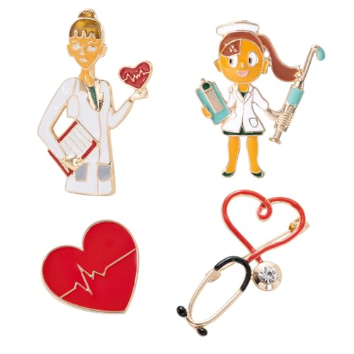 Healvian Kreative Broschen Im Design Von Arzt Und Krankenschwester Anstecknadeln Für Mode Accessoires Für Taschen Und Kleidung Für Frauen Und Mädchen von Healvian