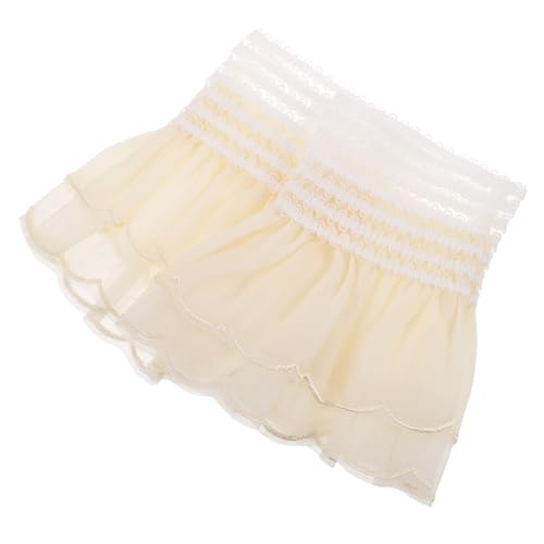 Healvian 1paar Abnehmbare Plissee Manschetten Für Damen Weiße Stoffmanschetten Mit Spitzendekor Falsche Ärmel Für Blusen Und Pullover Accessoires Für von Healvian