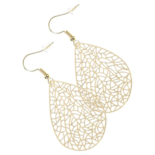 Healvian 1 Paar Alte Ohrringe Fallen Tropfenohrringe Träne Für Zierlich Ohrringe Aus Sterlingsilber Baumeln Goldohrringe Retro-blatt-ohrringe Dekorative Ohrhänger Kupfer Golden Healvian 1 Paar Alte Ohrringe Fallen Tropfenohrringe Träne Für Zierlich Ohrringe Aus Sterlingsilber Baumeln Goldohrringe Retro-blatt-ohrringe Dekorative Ohrhänger Kupfer Golden von Healvian