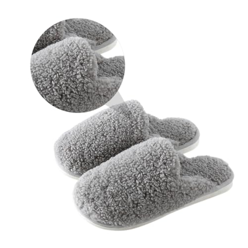 Healvian 1 Paar Baumwollpantoffeln Für Den Winter Wolle Für Erwachsene Nicht Weich Breite Hausschuhe Für Herren Flauschiger Plüsch Home Foam Herrenmode Hausschuhe von Healvian