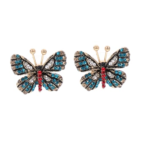 Healvian 1 Paar Butterfly Ohrringe mit Zirkonia Ohrstecker für Frauen Leicht und Langlebig für Stilvolles Schmuckstück für Modebewusste Damen von Healvian