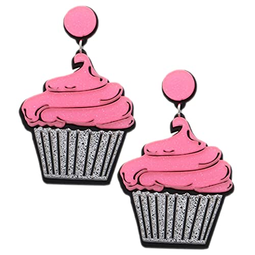 Healvian 1 Paar Cupcake Ohrringe für Frauen Lustige Lebensmittel Dangle Ohrringe Kreativem Design Partys Geburtstage Besondere Anlässe Modischer Modeschmuck für Damen Healvian 1 Paar Cupcake Ohrringe für Frauen Lustige Lebensmittel Dangle Ohrringe Kreativem Design Partys Geburtstage Besondere Anlässe Modischer Modeschmuck für Damen von Healvian