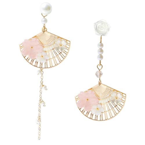Healvian 1 Paar Damen Ohrringe Fanform mit Perlen Blüten Ohrhänger Langes Design für Partys Hochzeiten Alltagsmode Frauen Ohrschmuck Geschenkidee Healvian 1 Paar Damen Ohrringe Fanform mit Perlen Blüten Ohrhänger Langes Design für Partys Hochzeiten Alltagsmode Frauen Ohrschmuck Geschenkidee von Healvian