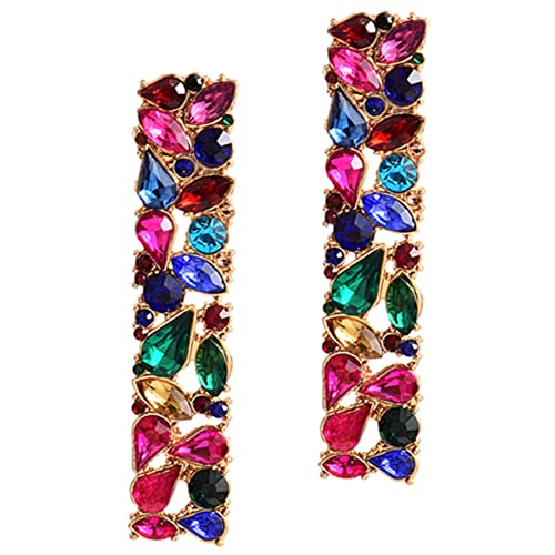 Healvian 1 Paar Damen Ohrringe mit Bunten Kristallen Lange Hänger Ohrringe Eleganter Ohrschmuck für Frauen für Besondere Anlässe Wie Geburtstage Hochzeiten Healvian 1 Paar Damen Ohrringe mit Bunten Kristallen Lange Hänger Ohrringe Eleganter Ohrschmuck für Frauen für Besondere Anlässe Wie Geburtstage Hochzeiten von Healvian