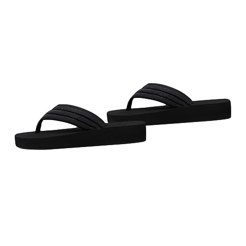 Healvian 1 Paar Damen Sommer Slipper Plattform Flip Flops Rutschfeste Hausschuhe für Frauen für Strand und Freizeit Schwarz Healvian 1 Paar Damen Sommer Slipper Plattform Flip Flops Rutschfeste Hausschuhe für Frauen für Strand und Freizeit Schwarz von Healvian