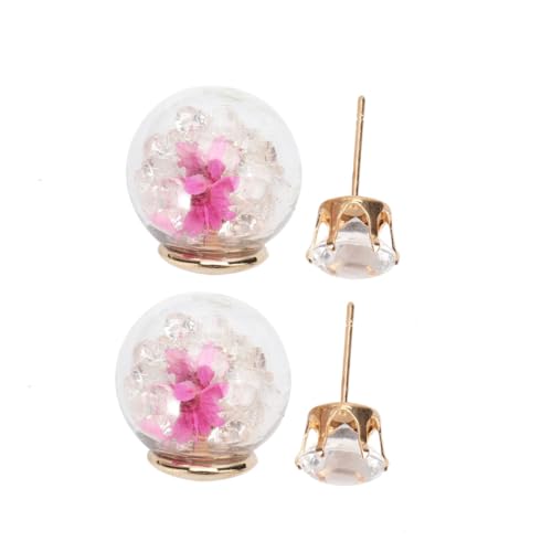 Healvian 1 Paar Glasballohrringe Doppelt Simulieren Strass-ohrringe Ohrstollen Klein Blume Ohrringe Frauen Dekorativer Ohrring Ohrschmuck Damen-ohr- Weiß Legierung Healvian 1 Paar Glasballohrringe Doppelt Simulieren Strass-ohrringe Ohrstollen Klein Blume Ohrringe Frauen Dekorativer Ohrring Ohrschmuck Damen-ohr- Weiß Legierung von Healvian