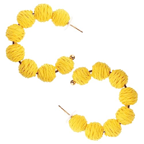 Healvian 1 Paar Handgefertigte Raffia Ohrringe Damen Boho Strand Ohrhänger Leichte Pendelohrringe für Sommer Urlaub für Partys Besondere Anlässe Healvian 1 Paar Handgefertigte Raffia Ohrringe Damen Boho Strand Ohrhänger Leichte Pendelohrringe für Sommer Urlaub für Partys Besondere Anlässe von Healvian