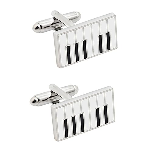 Healvian 1 Paar Herren Manschettenknöpfe im Klavierdesign Cufflinks für Hochzeiten Partys Formelle Anlässe Geschenkidee für Männer an Besonderen Healvian 1 Paar Herren Manschettenknöpfe im Klavierdesign Cufflinks für Hochzeiten Partys Formelle Anlässe Geschenkidee für Männer an Besonderen von Healvian
