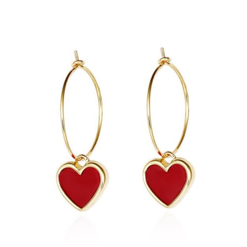 Healvian 1 Paar Herz Ohrringe für Frauen Hängende Ohrringe im Minimalistischen Design Ohrschmuck für Besondere Anlässe für Valentinstag Partys Healvian 1 Paar Herz Ohrringe für Frauen Hängende Ohrringe im Minimalistischen Design Ohrschmuck für Besondere Anlässe für Valentinstag Partys von Healvian