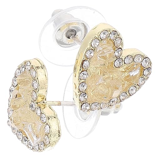 Healvian 1 Paar Herz Ohrstecker Champagnerfarbenem für Frauen Leichte Ohrringe mit Kristallinem Design Besondere Anlässe oder Hypoallergen Langlebig Healvian 1 Paar Herz Ohrstecker Champagnerfarbenem für Frauen Leichte Ohrringe mit Kristallinem Design Besondere Anlässe oder Hypoallergen Langlebig von Healvian