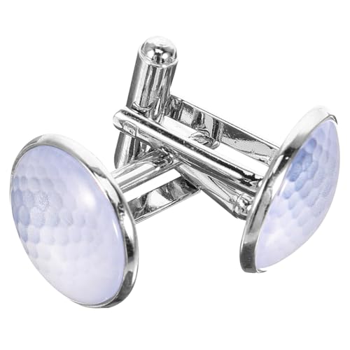 Healvian 1 Paar Hochwertige Golf Cufflinks Stilvolle Manschettenknöpfe für Anzüge Shirts Festliche Anlässe Kristallglas Design Herren Schmuckaccessoire von Healvian