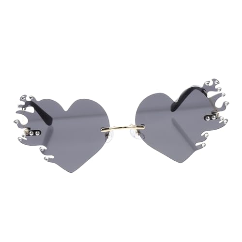 Healvian 1 Paar Hochzeitssonnenbrillen Flammen-Sonnenbrillen Uv-Herzbrillen Trendy Liebesbrillen Sonnenbrillen Polarisierte Retro-Feuerform-Sonnenbrillen Herz-Sonnenbrillen Herz-Randlose Healvian 1 Paar Hochzeitssonnenbrillen Flammen-Sonnenbrillen Uv-Herzbrillen Trendy Liebesbrillen Sonnenbrillen Polarisierte Retro-Feuerform-Sonnenbrillen Herz-Sonnenbrillen Herz-Randlose von Healvian