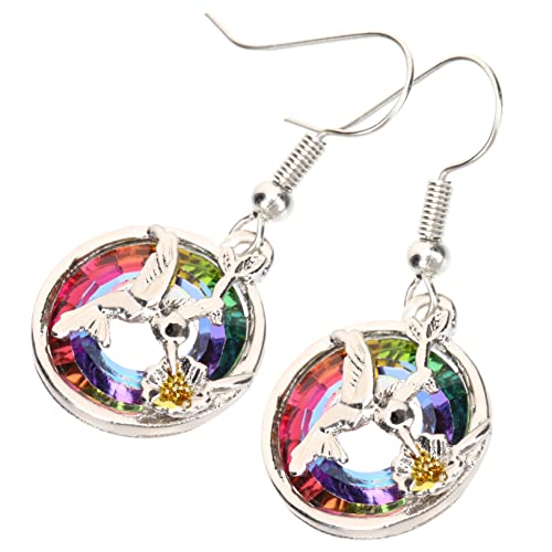 Healvian 1 Paar Hummingbird Ohrringe für Damen Glitzernde Hängende Ohrringe mit Kristallen Stilvolle Perfektes für Frauen Healvian 1 Paar Hummingbird Ohrringe für Damen Glitzernde Hängende Ohrringe mit Kristallen Stilvolle Perfektes für Frauen von Healvian