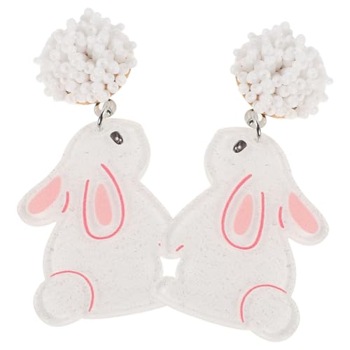 Healvian 1 Paar Kaninchen Ohrringe Hasen-Ohrstecker Ostertag Ohrring -Ohrring-Anhänger -Kaninchenohrringe frohe ostern schmuck Hühner-Ohrstecker Tierohrstecker Acryl Weiß Healvian 1 Paar Kaninchen Ohrringe Hasen-Ohrstecker Ostertag Ohrring -Ohrring-Anhänger -Kaninchenohrringe frohe ostern schmuck Hühner-Ohrstecker Tierohrstecker Acryl Weiß von Healvian