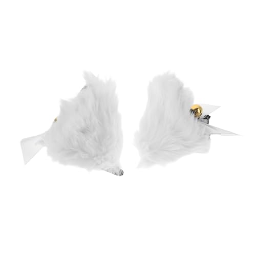 Healvian 1 Paar Katzenohr -Kopfschmuck Pelziger Kätzchen-Kopfschmuck Haarband mit Tierohren Tier-Cosplay-Kostüm Cosplay -Kopfbedeckung Haarschmuck für Katzenohren Weiß Healvian 1 Paar Katzenohr -Kopfschmuck Pelziger Kätzchen-Kopfschmuck Haarband mit Tierohren Tier-Cosplay-Kostüm Cosplay -Kopfbedeckung Haarschmuck für Katzenohren Weiß von Healvian
