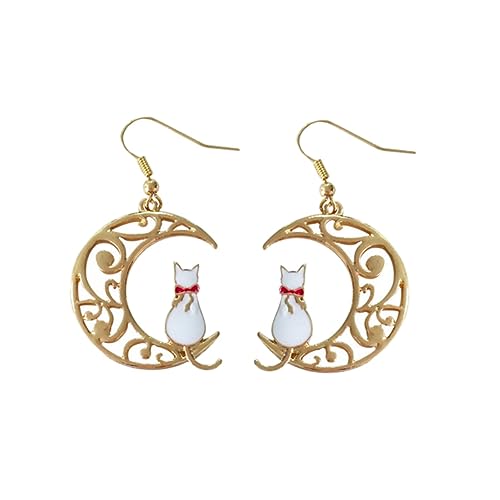 Healvian 1 Paar Katzenohrringe mit Design Hängohrringe Hochwertigem Material für Frauen Einzigartiges für Besondere Anlässe Weiße Healvian 1 Paar Katzenohrringe mit Design Hängohrringe Hochwertigem Material für Frauen Einzigartiges für Besondere Anlässe Weiße von Healvian