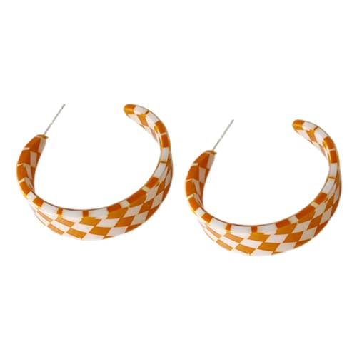 Healvian 1 Paar Kreisohrringe für Frauen Kreative Minimalistische Ohrringe im Schachbrett Design für Mode Liebhaberinnen Teenager Leicht Langlebig Healvian 1 Paar Kreisohrringe für Frauen Kreative Minimalistische Ohrringe im Schachbrett Design für Mode Liebhaberinnen Teenager Leicht Langlebig von Healvian