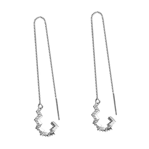 Healvian 1 Paar Lange Kettenohrringe für Damen Auffällige Drop Dangle Ohrringe Ohrschmuck Accessoire für Hochzeiten Partys von Healvian