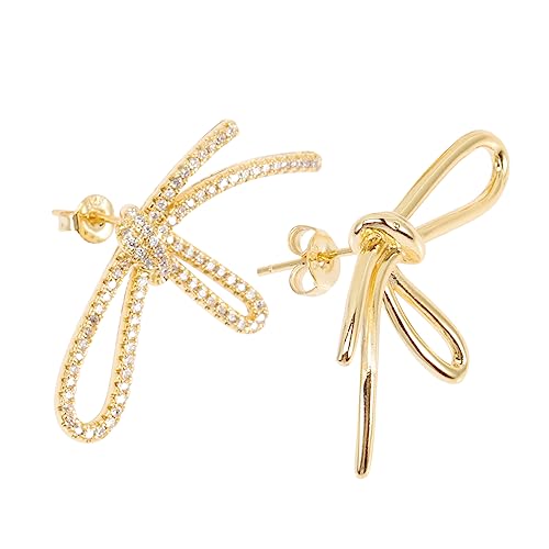 Healvian 1 Paar Ohrringe Damen Schleifen Ohrstecker Modischer Schmuck für Frauen Schlichtes Design Ohrschmuck für Besondere Anlässe Healvian 1 Paar Ohrringe Damen Schleifen Ohrstecker Modischer Schmuck für Frauen Schlichtes Design Ohrschmuck für Besondere Anlässe von Healvian
