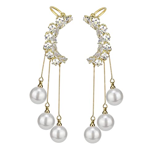 Healvian 1 Paar Ohrringe Ohrclips für Damen mit Tropfen Design Eleganter Ohrknochen Clip mit Perlen und Strass für Besondere Anlässe Wie Valentinstag oder Geburtstage Healvian 1 Paar Ohrringe Ohrclips für Damen mit Tropfen Design Eleganter Ohrknochen Clip mit Perlen und Strass für Besondere Anlässe Wie Valentinstag oder Geburtstage von Healvian