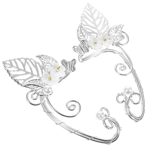 Healvian 1 Paar Ohrringe Ohren-Cosplay Schmuck Blatt Ohr Manschette für Ohrclip Accessoires Kostüm Imitationsperlen Healvian 1 Paar Ohrringe Ohren-Cosplay Schmuck Blatt Ohr Manschette für Ohrclip Accessoires Kostüm Imitationsperlen von Healvian