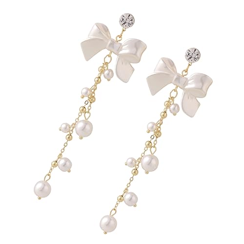 Healvian 1 Paar Ohrringe mit Perlenschleife Bogen große ohrringe modeschmuck Kostümohrringe für Damen Bowknot-Ohrring Perlenohrschmuck Damenohrringe Frau Ohrschmuck Kristall Healvian 1 Paar Ohrringe mit Perlenschleife Bogen große ohrringe modeschmuck Kostümohrringe für Damen Bowknot-Ohrring Perlenohrschmuck Damenohrringe Frau Ohrschmuck Kristall von Healvian