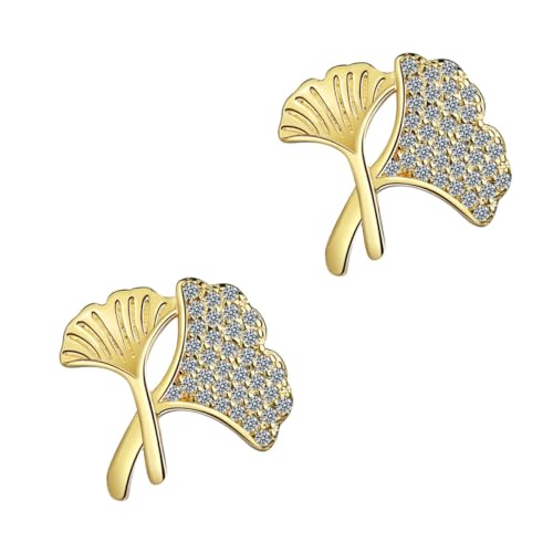 Healvian 1 Paar Ohrstecker In Ginkgoblattform Emaille Nasenringe Ohrstöpsel Ohrstecker Tägliche Ohrringe Brosche Schlaufen Anstecknadel Zarte Hängeohrringe Einfache Ohrringe von Healvian