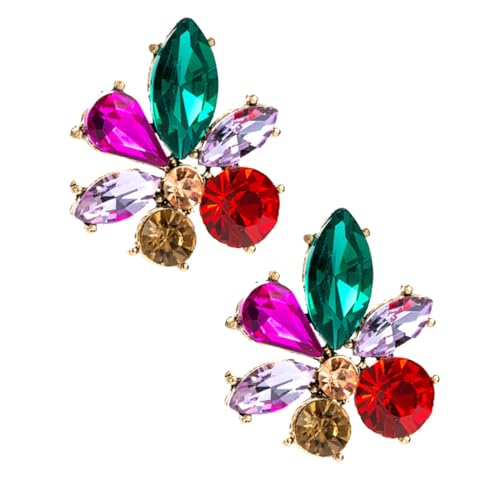 Healvian 1 Paar Ohrtropfen aus Legierung geformt Stellungnahme ohrringe Blumen-Ohr-Dekore Ohrschmuck aus Strass Ohrstollen einfache Ohrstecker Strasssteine Colorful Healvian 1 Paar Ohrtropfen aus Legierung geformt Stellungnahme ohrringe Blumen-Ohr-Dekore Ohrschmuck aus Strass Ohrstollen einfache Ohrstecker Strasssteine Colorful von Healvian