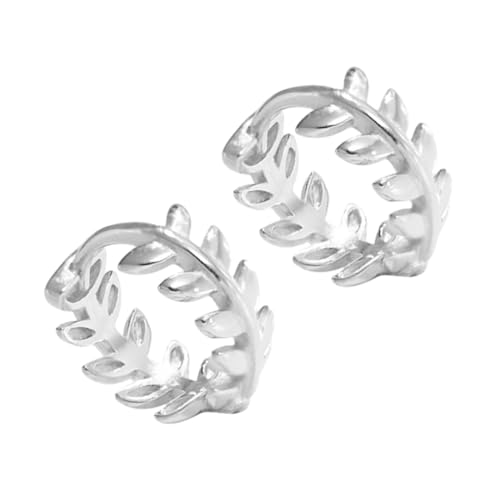 Healvian Pflanzenohrringe Olivenblatt Ohrringe für Frauen Creolen S925 Silber Langlebig und Modischer Ohrschmuck für Besondere Anlässe von Healvian