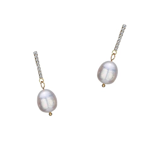 Healvian 1 Paar Perlenohrringe Damen Hängend Oval Ohrschmuck Süßwasserperlen Ohrringe für Besondere Anlässe Perfektes Accessoire für Look Healvian 1 Paar Perlenohrringe Damen Hängend Oval Ohrschmuck Süßwasserperlen Ohrringe für Besondere Anlässe Perfektes Accessoire für Look von Healvian