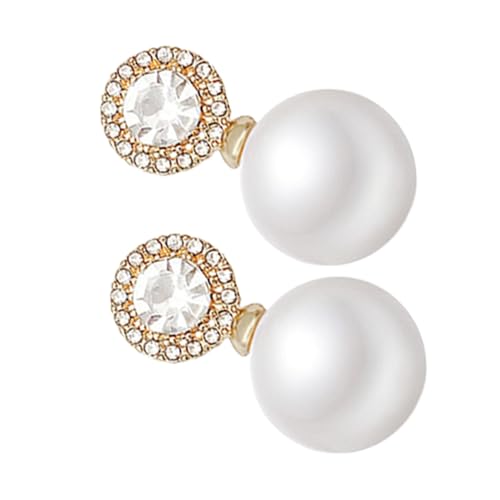 Healvian 1 Paar Perlenohrringe Damen mit Kunstperlen und Strass Eleganter Ohrschmuck für Partys Leicht und Hypoallergen für Freunde und Familie von Healvian