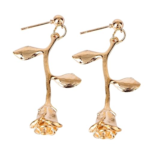Healvian 1 Paar Rosenohrringe Damen-ohr-accessoires Eleganter Ohrstecker Ohrzubehör Ohrhänger Ohr Baumeln Ohrschmuck Kreative Ohrringe Stylischer Ohrstecker Golden Legierung Healvian 1 Paar Rosenohrringe Damen-ohr-accessoires Eleganter Ohrstecker Ohrzubehör Ohrhänger Ohr Baumeln Ohrschmuck Kreative Ohrringe Stylischer Ohrstecker Golden Legierung von Healvian
