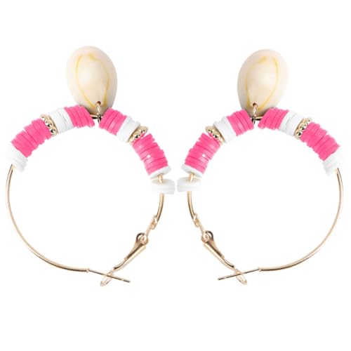 Healvian 1 Paar Schalenohrringe Handgemachte Ohrentropfen Ohrringe in Runder Form Böhmische Ohrentropfen Handgefertigte Ohrringe Sommerohrringe Böhmische Ohranhänger Polymer-ton Rosa Healvian 1 Paar Schalenohrringe Handgemachte Ohrentropfen Ohrringe in Runder Form Böhmische Ohrentropfen Handgefertigte Ohrringe Sommerohrringe Böhmische Ohranhänger Polymer-ton Rosa von Healvian