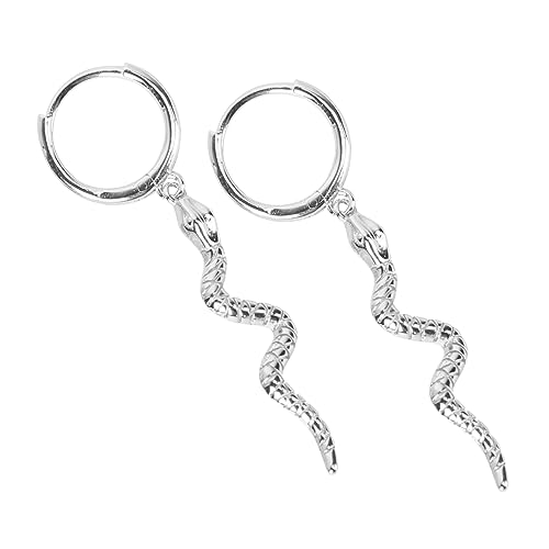 Healvian 1 Paar Schlangenförmige Ohrringe Silber Hängende Ohrstecker für Frauen Weißgold Finish für Alltag und Besondere Anlässe Healvian 1 Paar Schlangenförmige Ohrringe Silber Hängende Ohrstecker für Frauen Weißgold Finish für Alltag und Besondere Anlässe von Healvian