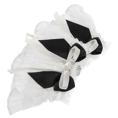 Healvian 1 Paar Schleifenärmel Spitzen Handmanschetten Hochzeits Handgelenkmanschetten Spitzen Handgelenkmanschetten Spitzenhandschuhe Spitzen Handgelenk Accessoires Maskerade von Healvian