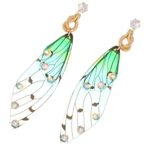 Healvian 1 Paar Schmetterlingsflügel Ohrringe für Damen Handgefertigte Dangle Ohrringe für Partys Leicht zu Perfektes Accessoire von Healvian