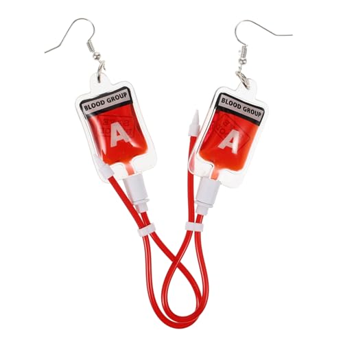 Healvian 1 Paar Simulierte Plasmakorringe gruselig Fälschung farbig Party Frauen Mädchen klobig funky kleine Ohrhänger Ohrringe baumeln Modeohrringe für Frauen Legierung rot Healvian 1 Paar Simulierte Plasmakorringe gruselig Fälschung farbig Party Frauen Mädchen klobig funky kleine Ohrhänger Ohrringe baumeln Modeohrringe für Frauen Legierung rot von Healvian