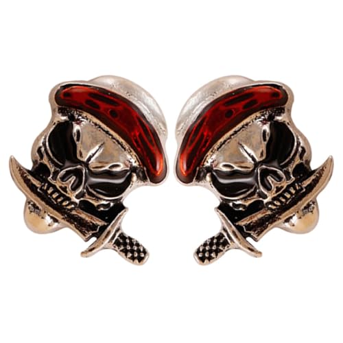 Healvian 1 Paar Skull Ohrringe für Frauen Kreatives Halloween Design Schädel Ohrstecker für Besondere Anlässe für Partys Konzerte Damenaccessoires von Healvian