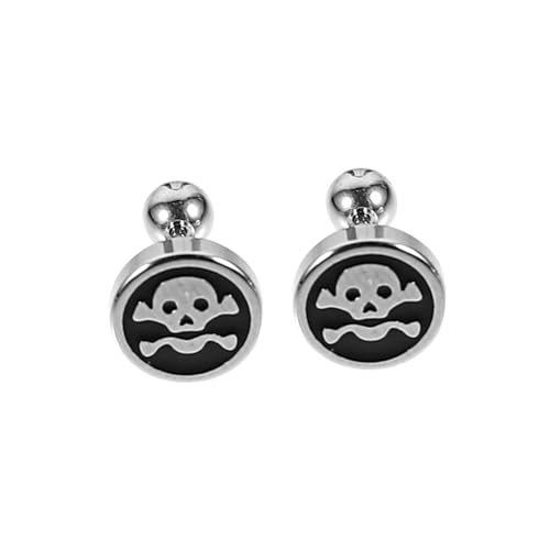 Healvian 1 Paar Skull Ohrringe für Herren Ohrstecker mit Einzigartigem Design Hypoallergen Leicht und zu Tragen Perfektes Accessoire für Einen Kreativen Look Healvian 1 Paar Skull Ohrringe für Herren Ohrstecker mit Einzigartigem Design Hypoallergen Leicht und zu Tragen Perfektes Accessoire für Einen Kreativen Look von Healvian