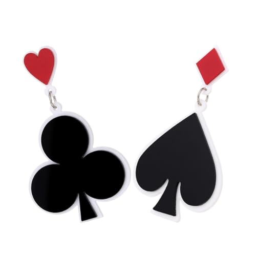 Healvian 1 Paar Spielkarten-ohrringe Spielkarten Ohrhänger Poker Fallen Tropfenohrringe Modeohrringe Für Frauen Sommerohrringe Für Damen Glücksspielgeschenke Acryl Healvian 1 Paar Spielkarten-ohrringe Spielkarten Ohrhänger Poker Fallen Tropfenohrringe Modeohrringe Für Frauen Sommerohrringe Für Damen Glücksspielgeschenke Acryl von Healvian