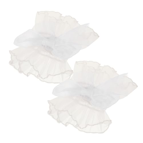 Healvian 1 Paar Spitzenärmel Handschuhe Rüschenmanschetten Handmanschetten Spitzenarmärmel Handgelenkmanschetten Spitzenmanschetten Blumenarmwickel Armmanschetten Rüschenspitze von Healvian