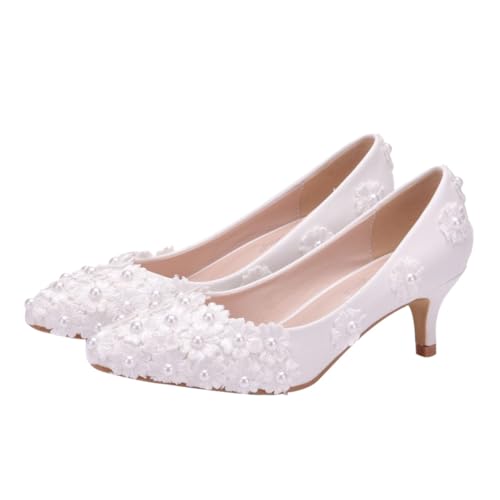 Healvian 1 Paar Spitzenblumen Hochzeitsschuhe Ausgefallene Peep Brautschuhe Brautkleid Brautschuhe Mit Absatz Formelle Brautjungfern Brautschuhe Flache Schuhe Für Die Braut Spitze Healvian 1 Paar Spitzenblumen Hochzeitsschuhe Ausgefallene Peep Brautschuhe Brautkleid Brautschuhe Mit Absatz Formelle Brautjungfern Brautschuhe Flache Schuhe Für Die Braut Spitze von Healvian