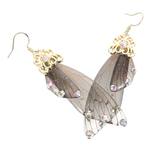 Healvian 1 Paar Sterling Silber Ohrringe mit Schmetterlingsflügeln Lange Ohrhänger für Frauen und Mädchen Leicht und für Alltag oder Besondere Anlässe Einzigartiges Design mit Zarten von Healvian