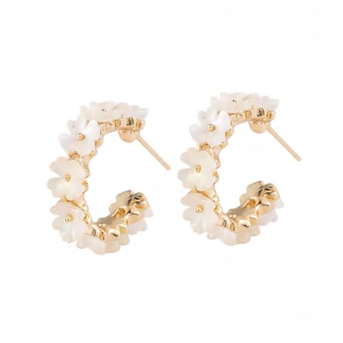 Healvian 1 Paar Stylische Ohrhänger Metall für Damen Kreative Ohrringe mit Einzigartigem Muschelblüten Design Partys Healvian 1 Paar Stylische Ohrhänger Metall für Damen Kreative Ohrringe mit Einzigartigem Muschelblüten Design Partys von Healvian
