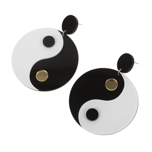 Healvian 1 Paar Tai Chi Bagua Ohrringe für Damen Kreative Yin Ohrhänger Stylische Ohrschmuck Accessoires zur Ergänzung Outfits Hautfreundlichem Legierungsmaterial Healvian 1 Paar Tai Chi Bagua Ohrringe für Damen Kreative Yin Ohrhänger Stylische Ohrschmuck Accessoires zur Ergänzung Outfits Hautfreundlichem Legierungsmaterial von Healvian