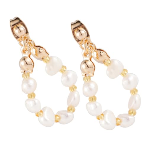 Healvian 1 Paar Vintage Perlenohrringe Damen Hängende Ohrringe Kunstperlen Stilvolles Design für Besondere Anlässe von Healvian