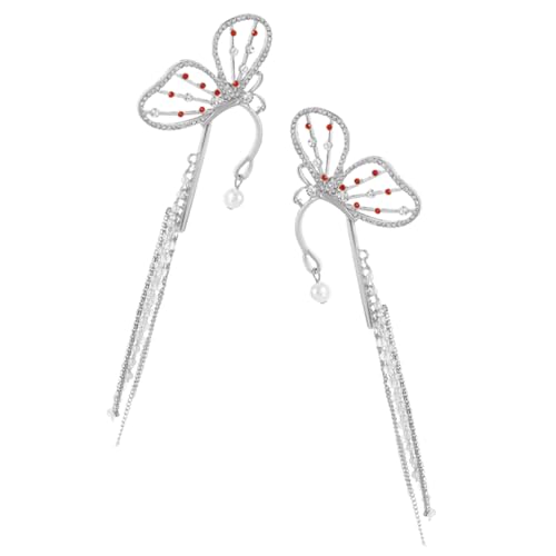 Healvian 1 Paar Wasserfall Quasten Ohrringe für Damen Ohrringe mit Butterfly Ear Lange Flexible Ohrlöcher für Festivals Partys Healvian 1 Paar Wasserfall Quasten Ohrringe für Damen Ohrringe mit Butterfly Ear Lange Flexible Ohrlöcher für Festivals Partys von Healvian