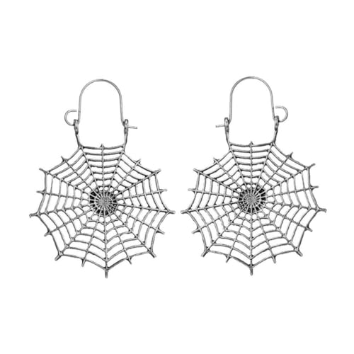 Healvian 1 Paar ausgeschnittene Spinnennetz-Ohrringe Netze für kreative Ohranhänger Legierungsohrringe Ohrtropfen im Punk-Stil Anhänger in Spinnennetzform Ohr Zubehör Silver Healvian 1 Paar ausgeschnittene Spinnennetz-Ohrringe Netze für kreative Ohranhänger Legierungsohrringe Ohrtropfen im Punk-Stil Anhänger in Spinnennetzform Ohr Zubehör Silver von Healvian