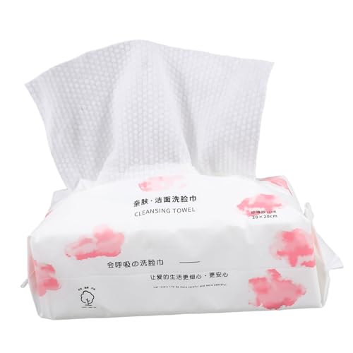Healvian 1 Packung 100 Stück Wiederverwendbar-waschlappen Aus Baumwolle Gesichtsreinigungstücher Nass- Und Trockenanwendung Make-up-entferner-handtuch Rot 20 X 20 Cm von Healvian
